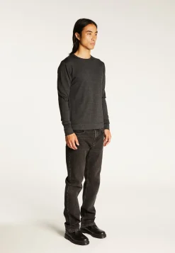 Montagut Pulls-Pull col roulotté laine mérinos - Rythme 78-Gris anthracite