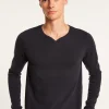 Montagut Pulls-Pull col tunisien en cachemire - Olivier 05-Bleu marine