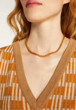 Montagut Pulls-Pull col V à motifs en laine mérinos sans manches - Ganael 15-Orange