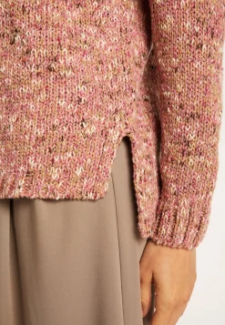 Montagut Pulls-Pull col V chiné - Promesse 25-Rose moyen