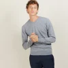 Montagut Pulls-Pull col V en cachemire - Evann 09-Gris moyen