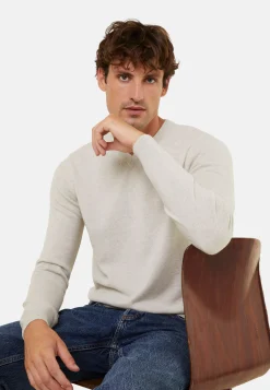 Montagut Pulls-Pull col V en cachemire - Evann 11-Gris clair