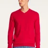 Montagut Pulls-Pull col V en cachemire - Evann 52-Rouge