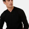 Montagut Pulls-Pull col V en cachemire - Evann 01-Noir