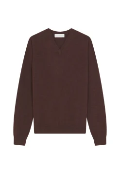 Montagut Pulls-Pull col V en cachemire - Evann 47Marron foncé
