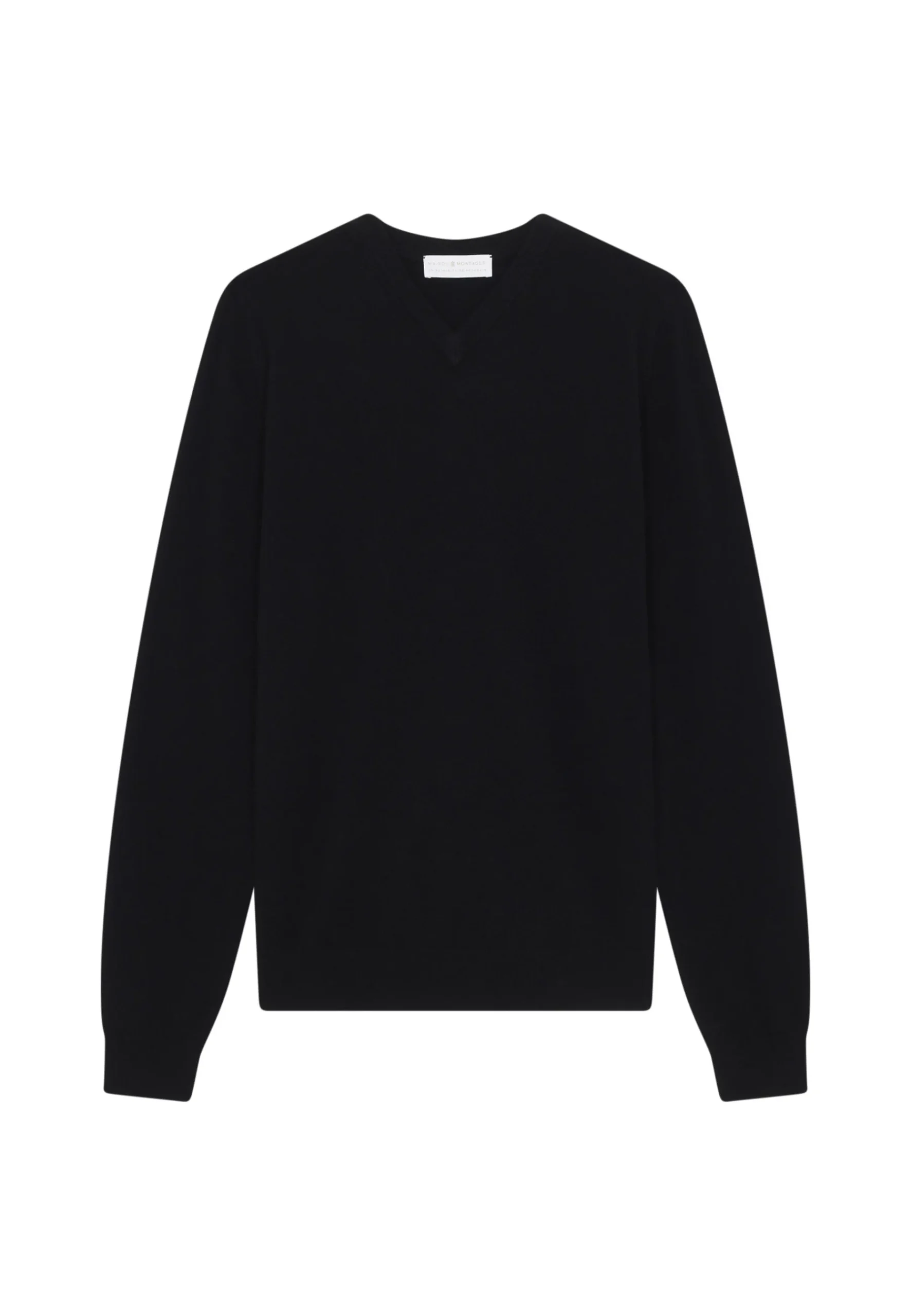 Montagut Pulls-Pull col V en cachemire - Evann 01-Noir