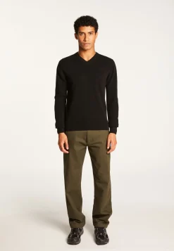 Montagut Pulls-Pull col V en cachemire - Evann 01-Noir