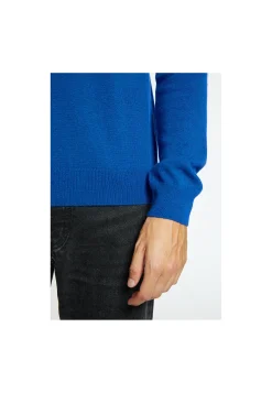 Montagut Pulls-Pull col V en cachemire - Evann 48-Bleu roi