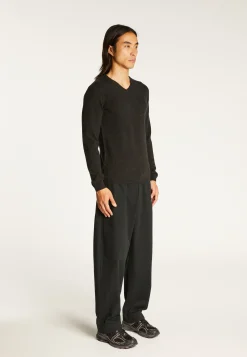 Montagut Pulls-Pull col V en cachemire - Evann 10-Gris foncé