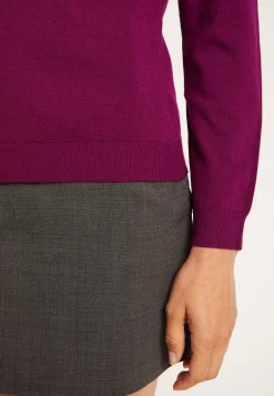 Montagut Pulls-Pull col V en laine mélangée - Aristote 51-Bordeaux
