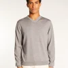 Montagut Pulls-Pull col V en laine mérinos - Elmo 09-Gris moyen