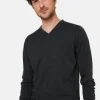 Montagut Pulls-Pull col V en laine mérinos - Elmo 78-Gris anthracite