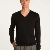 Montagut Pulls-Pull col V en laine mérinos - Elmo 01-Noir
