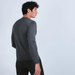 Montagut Pulls-Pull col V en laine mérinos - Elmo 10-Gris foncé