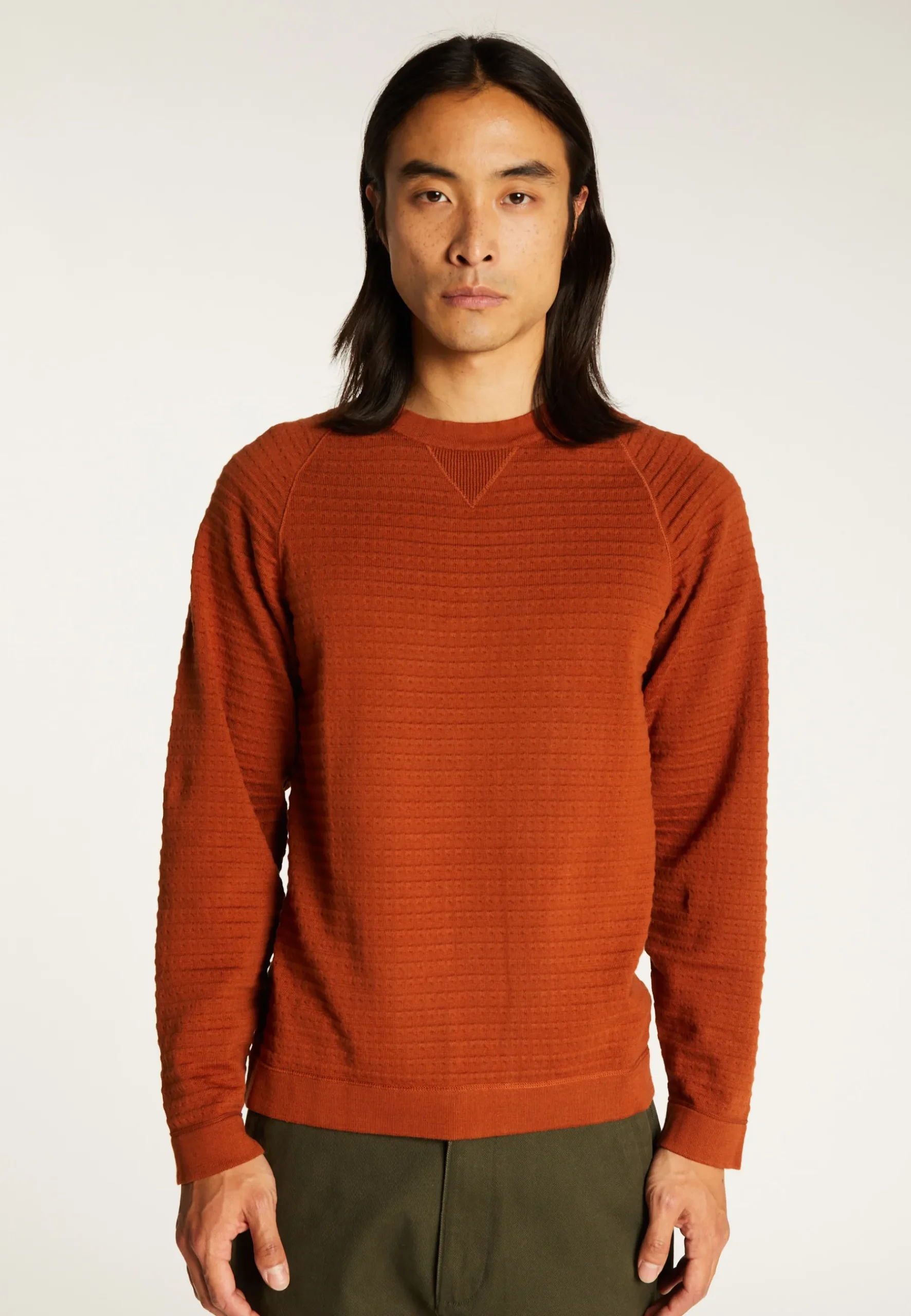 Montagut Pulls-Pull coton manches raglan - Dwight 07-Marron