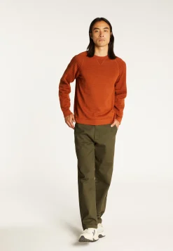 Montagut Pulls-Pull coton manches raglan - Dwight 07-Marron