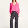 Montagut Les Incontournables-Pull court en cachemire - Alex 91-Fuchsia