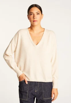 Montagut Les Incontournables-Pull court en cachemire - Alex 13-Beige moyen