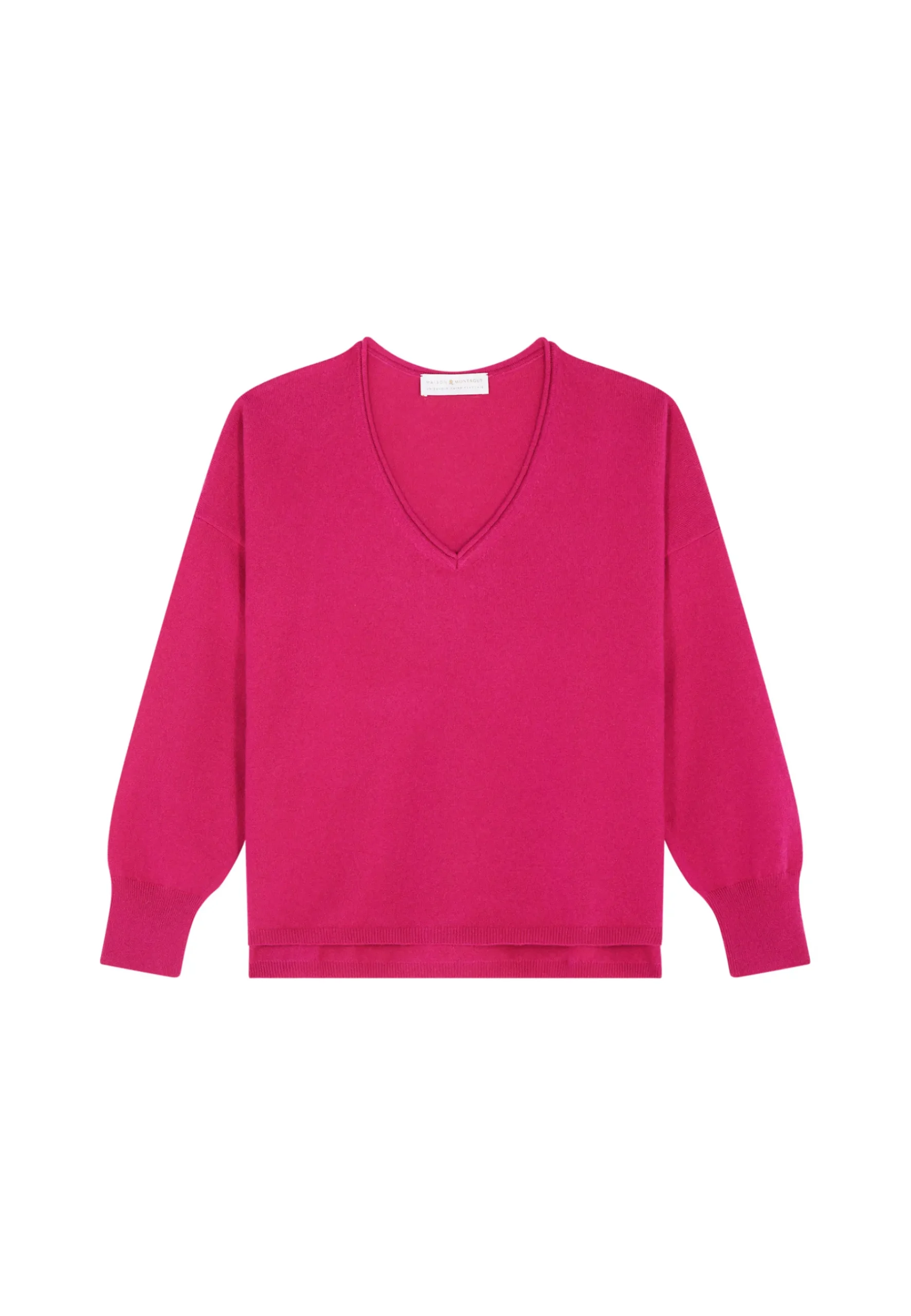 Montagut Les Incontournables-Pull court en cachemire - Alex 26-Rose foncé