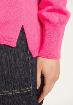 Montagut Les Incontournables-Pull court en cachemire - Alex 91-Fuchsia