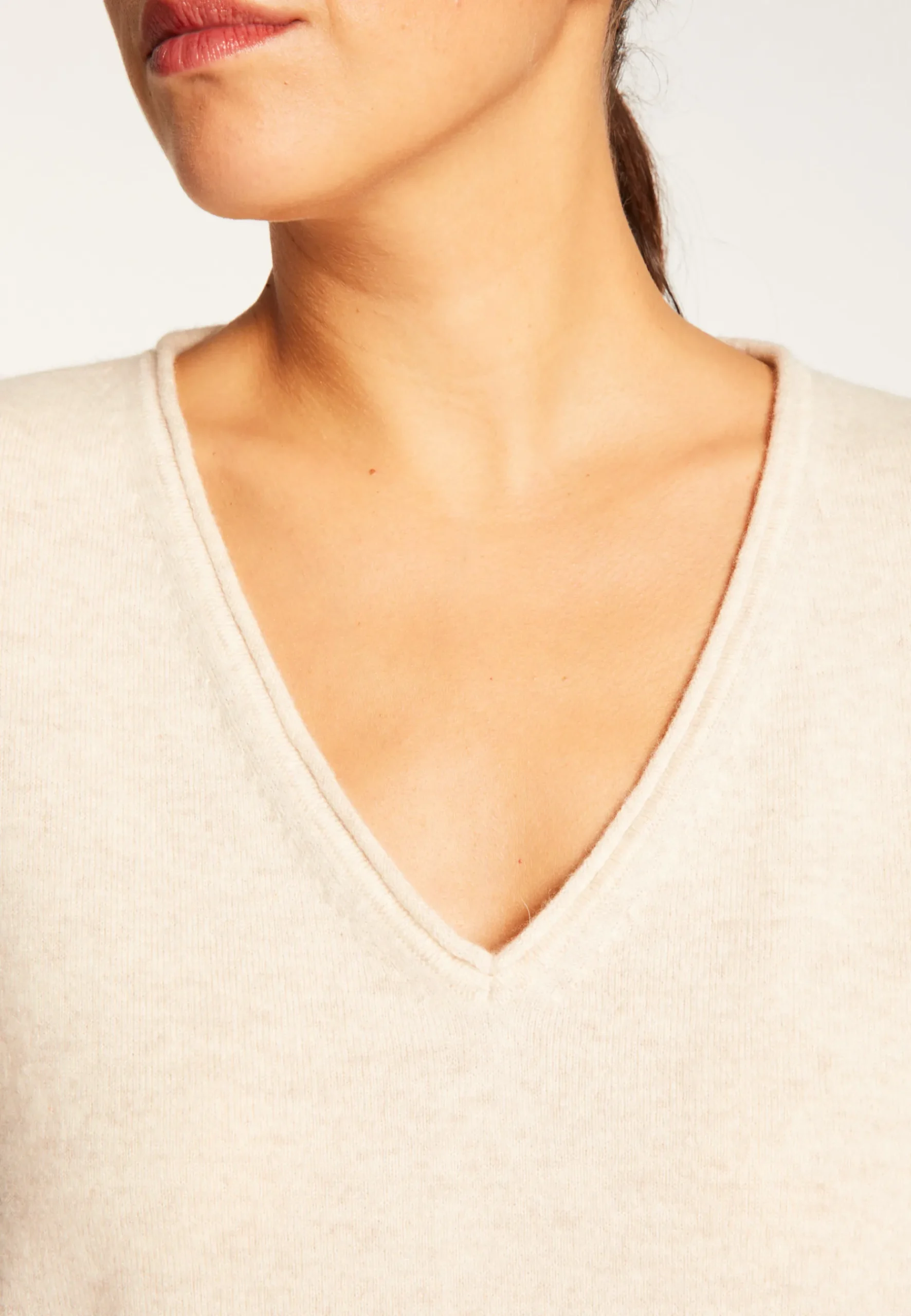 Montagut Les Incontournables-Pull court en cachemire - Alex 13-Beige moyen