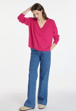Montagut Les Incontournables-Pull court en cachemire - Alex 26-Rose foncé