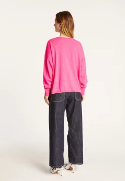 Montagut Les Incontournables-Pull court en cachemire - Alex 91-Fuchsia