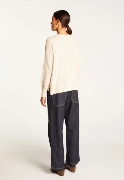 Montagut Les Incontournables-Pull court en cachemire - Alex 13-Beige moyen