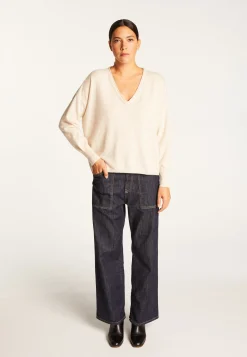 Montagut Les Incontournables-Pull court en cachemire - Alex 13-Beige moyen