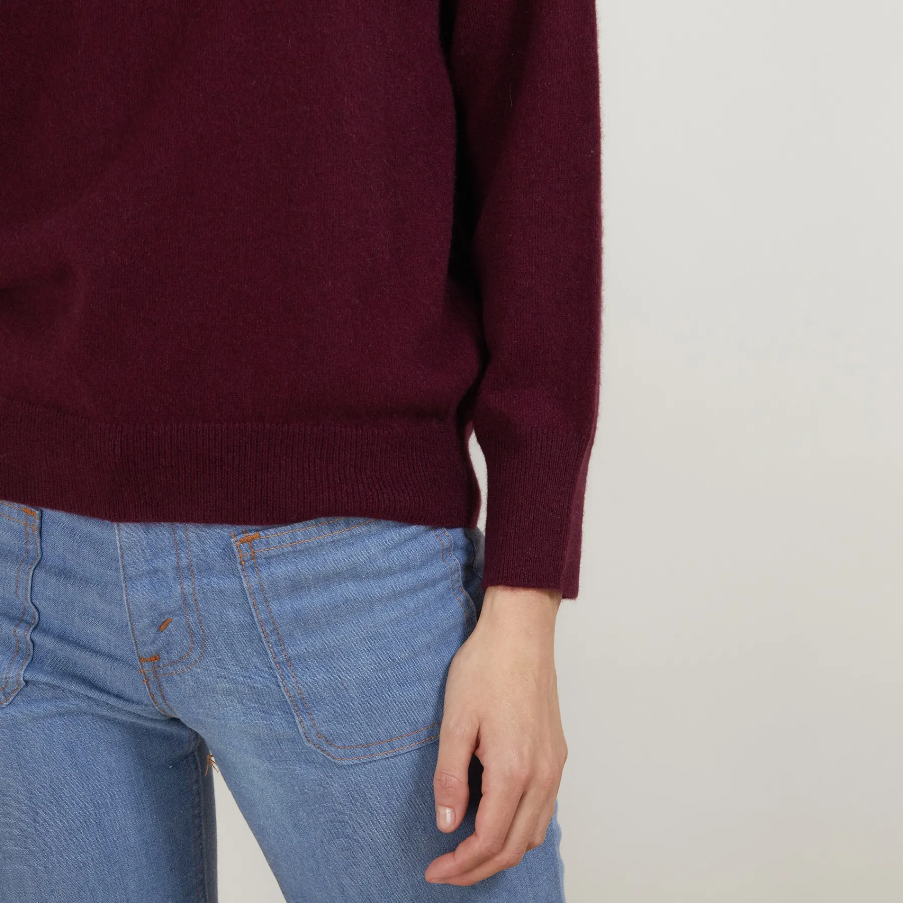 Montagut Pulls-Pull emmanchures marteau en cachemire - Breee 18-Violet foncé