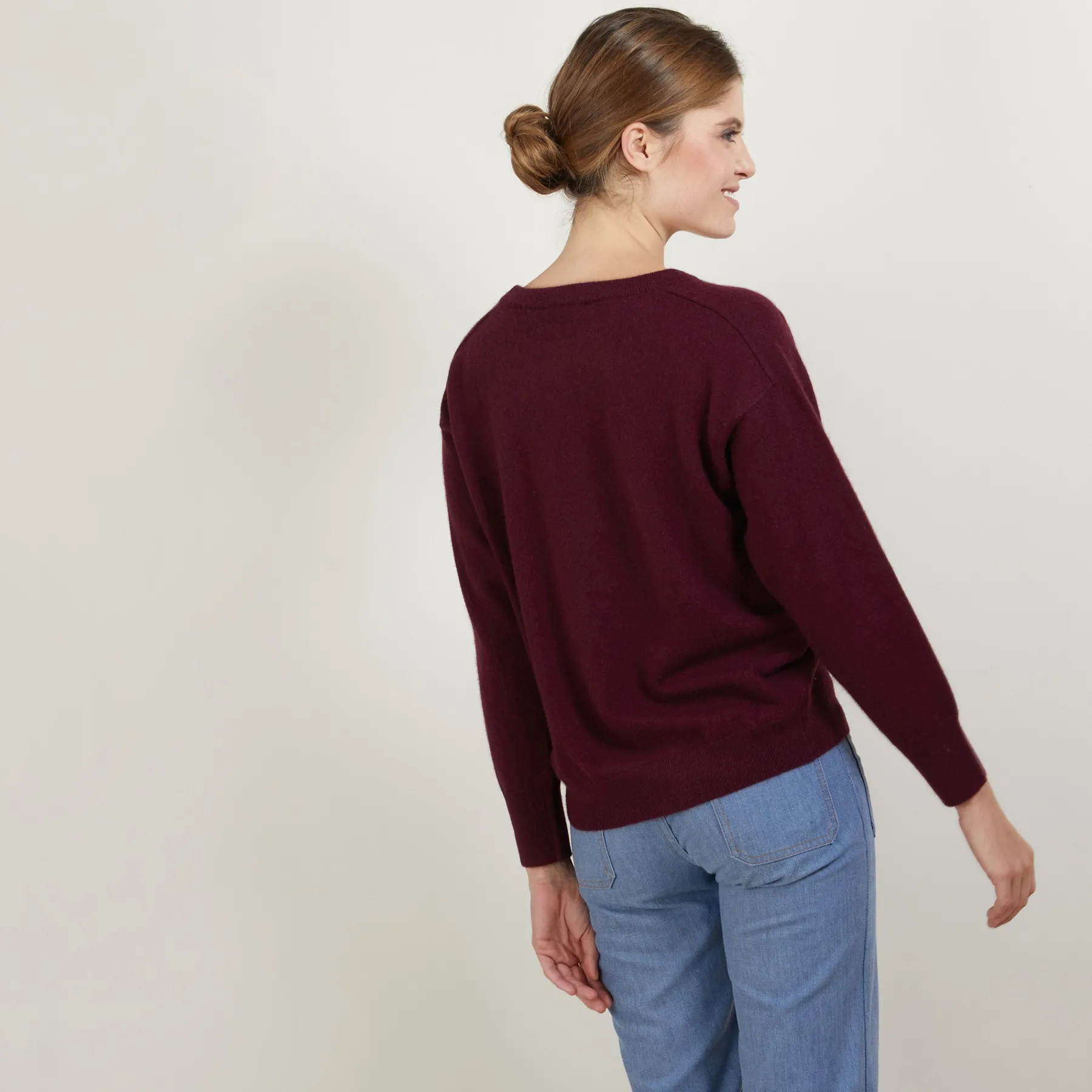 Montagut Pulls-Pull emmanchures marteau en cachemire - Breee 18-Violet foncé