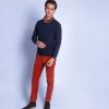 Montagut Pulls-Pull en cachemire à col rond - Faustin 05-Bleu marine