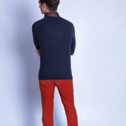 Montagut Pulls-Pull en cachemire à col rond - Faustin 05-Bleu marine