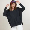 Montagut Les Incontournables-Pull en cachemire col V avec fentes - Brendao 10-Gris foncé
