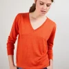 Montagut Pulls-Pull en cachemire lin - Blondie 15-Orange