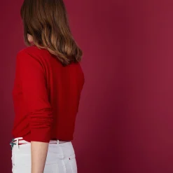Montagut Pulls-Pull en cachemire lin - Blondie 20-Rouge foncé