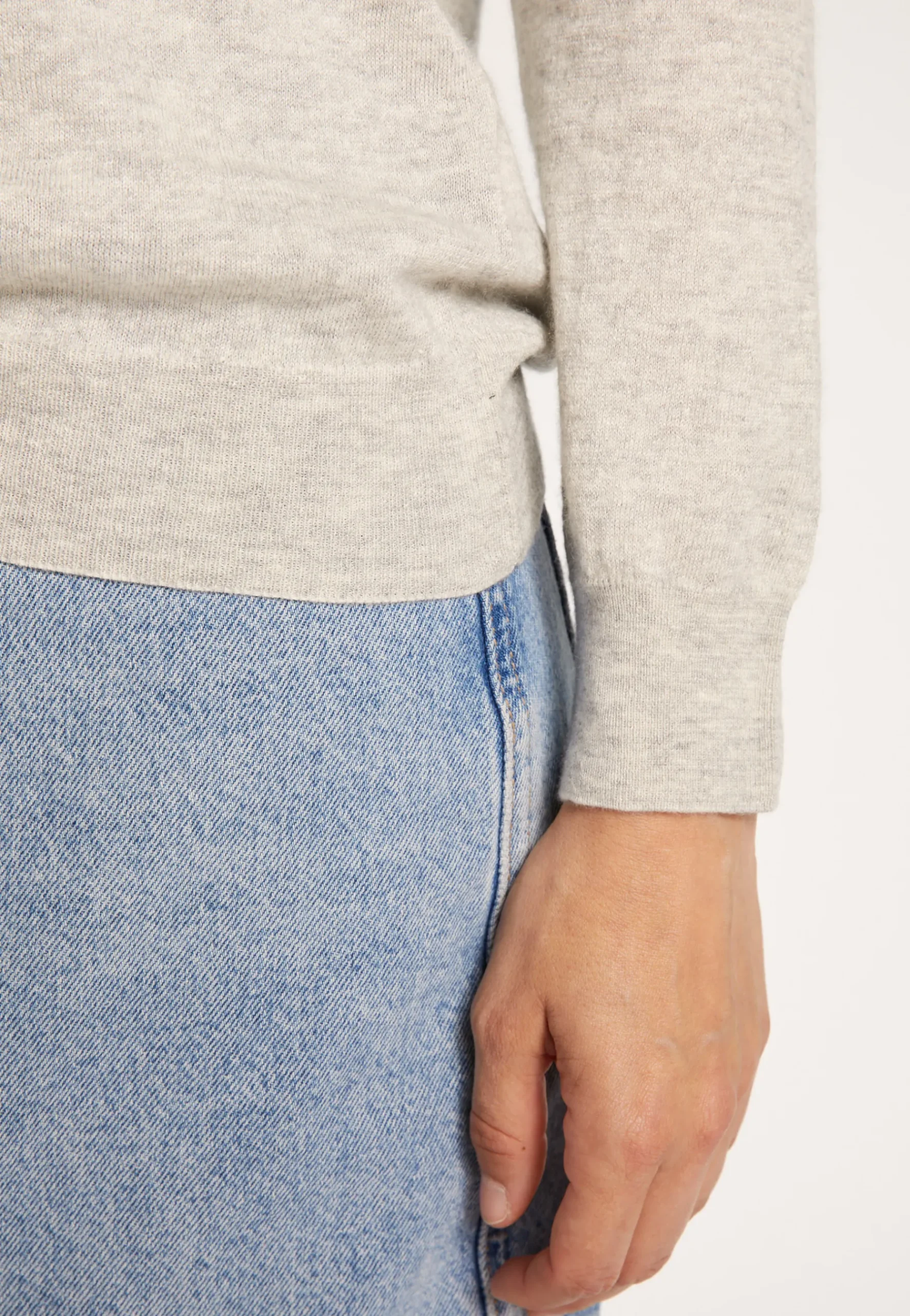 Montagut Pulls-Pull en cachemire lin - Blondie 11-Gris clair