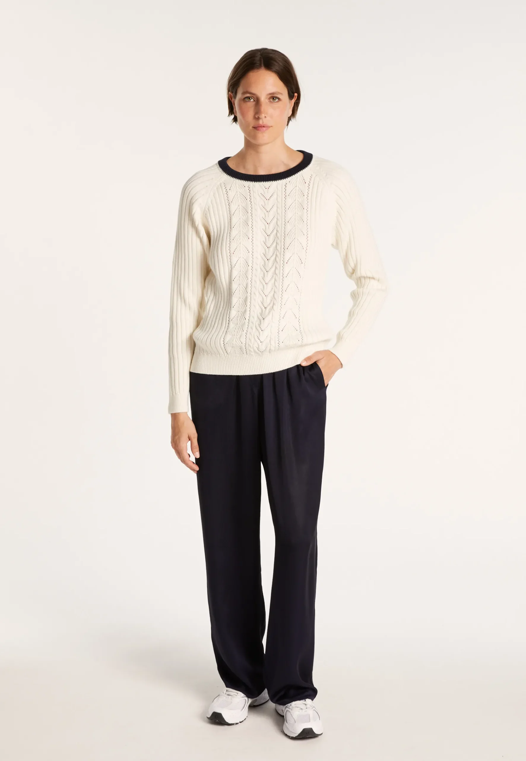 Montagut Pulls-Pull en coton - Alice 02-Blanc