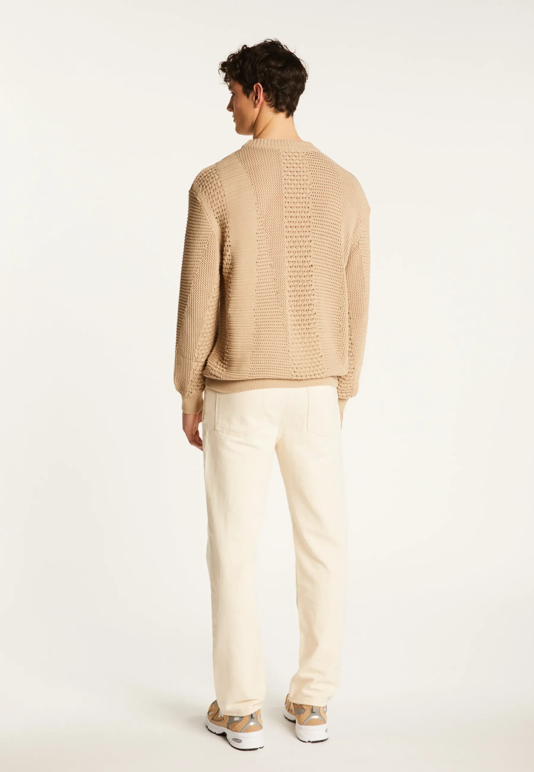Montagut Pulls-Pull en coton ajouré - Marlow 13-Beige moyen