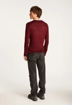 Montagut Pulls-Pull en fibre de bambou cachemire - Taffy 51-Bordeaux
