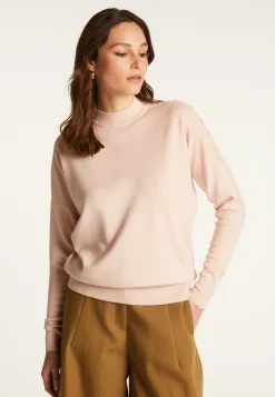 Montagut Pulls-Pull en laine boutons épaule - Gipsy 24-Rose clair