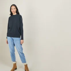 Montagut Pulls-Pull en laine boutons épaule - Gipsy 10-Gris foncé