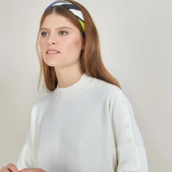Montagut Pulls-Pull en laine boutons épaule - Gipsy 82-Ecru