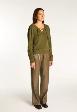 Montagut Pulls-Pull en laine et cachemire - Ramy 83-Kaki