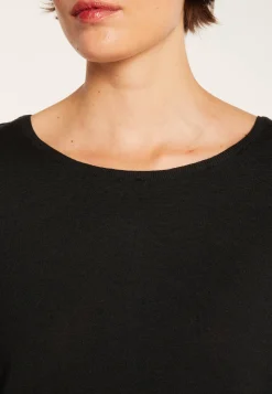 Montagut Pulls-Pull en laine et soie fente dans le dos - Euphrosine 10-Gris foncé