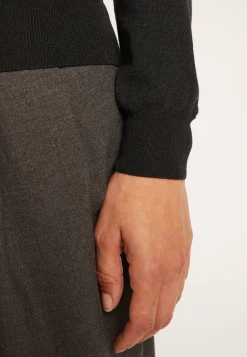 Montagut Pulls-Pull en laine et soie ouverture dos - Embrun 10-Gris foncé