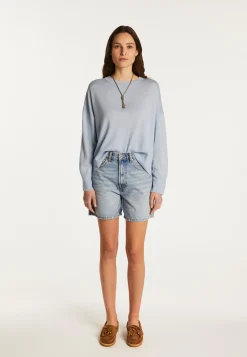 Montagut Pulls-Pull en laine mérinos - Adèle 77-Bleu ciel