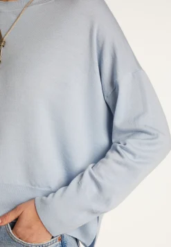 Montagut Pulls-Pull en laine mérinos - Adèle 77-Bleu ciel