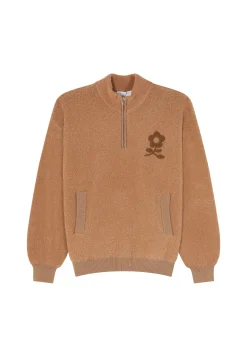 Montagut Pulls-Pull laine col zippé - Sullivan 88-Camel