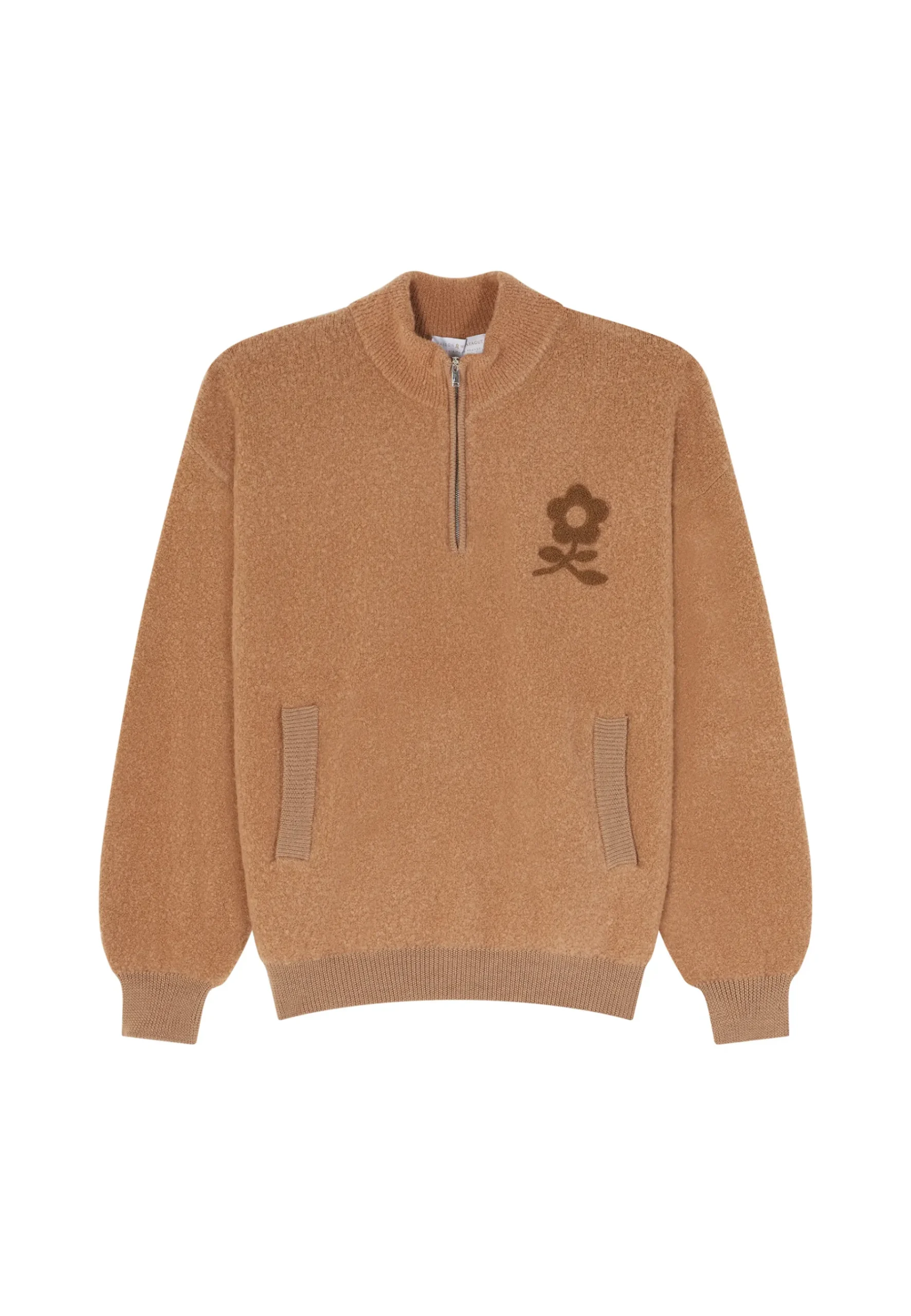 Montagut Pulls-Pull laine col zippé - Sullivan 88-Camel